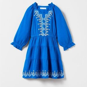 Zara Textured Embroidered Girl’s Dress
